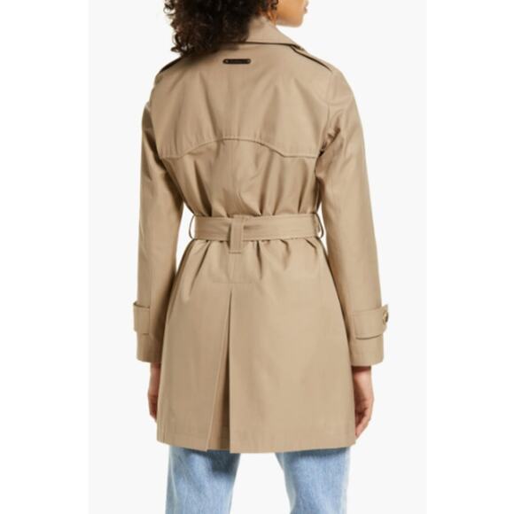 SAM EDELMAN Women's Trench Coat XL Beige Water Repellent NWT MISSING BELT - Picture 4 of 13